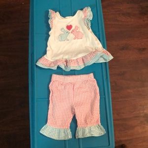 18 month plaid bunny boutique outfit